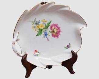 44. Meissen Handled Leaf Dish