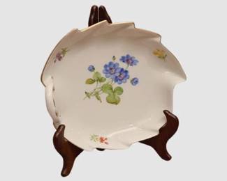 45. Meissen Handled Leaf Dish