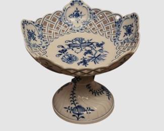59. Meissen Blue Onion Compote Centerpiece Bowl