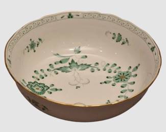 69. Meissen Green and White Porcelain Bowl