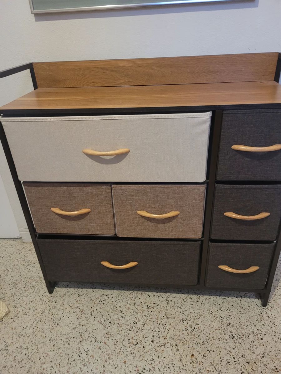 Cabinet with fibr drawers