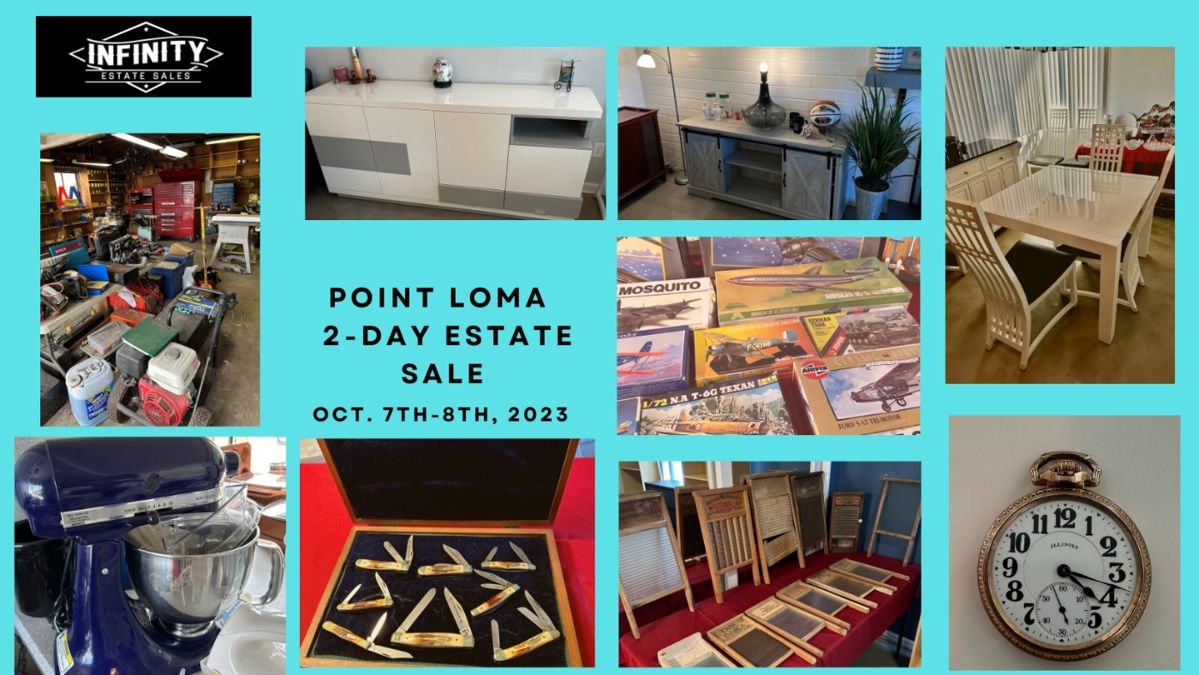 50 OFF Point Loma Estate Sale With Lots... starts on 10/7/2023