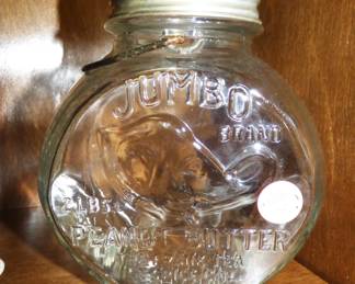 Vintage Jumbo Peanut Butter Glass Jar