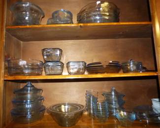 LARGE collection of Fire King Blue Philbe