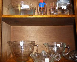 Anchor Hocking Batter Bowls, Colonial Store Glass