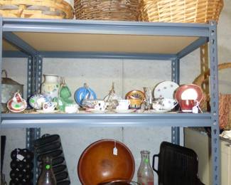 Cast Iron Dutch Oven, Large Griddle, Munsing Dough Bowl, Tea Cup Collectiion (See Next Picture)