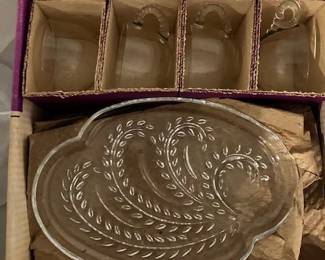 Vintage 8 pc Serving Snack Sets