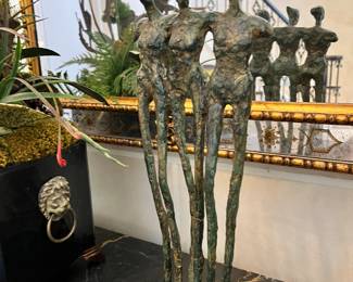 Unsigned bronze sculpture