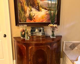 Inlaid Demilune cabinet 