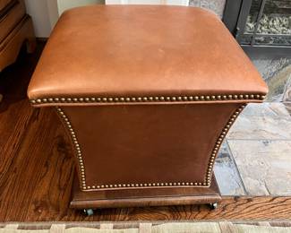 Pair of Century Leather Stools