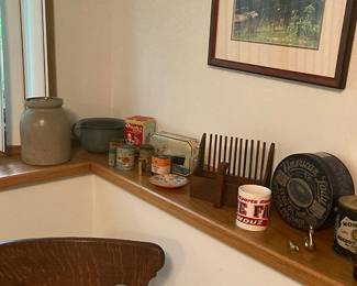 Antique Tins and Pottery