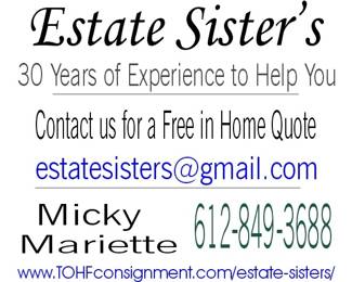 ESTATE SISTERS, Is a full Service Professional Estate Sales company. Estate Sisters provides turnkey services for those who need to liquidate their property