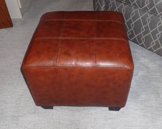LEATHER OTTOMAN