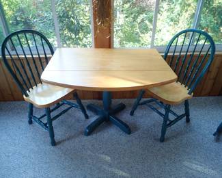 DROP LEAF TABLE AND 2 CHAIRS