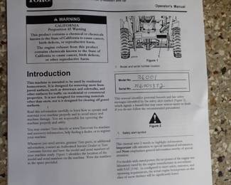 TORO 1000 SNOW SERIES - SNOWMASTER 724 ZXR PERSONAL PACE  MODEL 36001