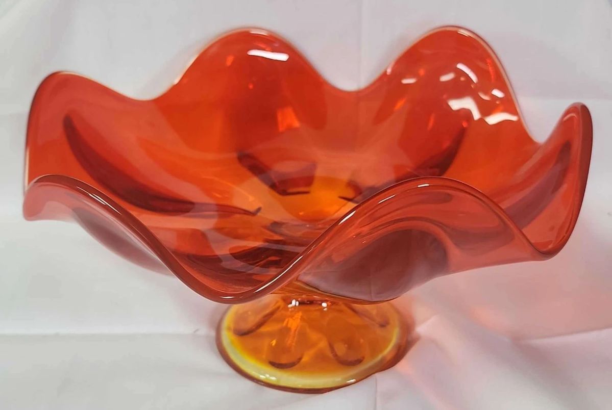 05 Viking Epic Glass Stunning Piece Vintage Blown Glass Art