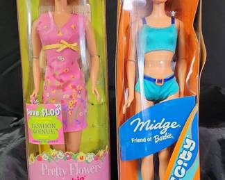 03 Pretty Flower Barbie Doll Midge Friend Of Barbie  New in Box