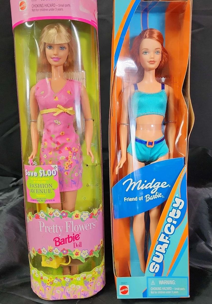 03 Pretty Flower Barbie Doll Midge Friend Of Barbie  New in Box