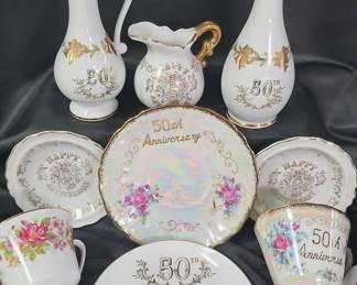 50th Anniversary Assorted China Pieces