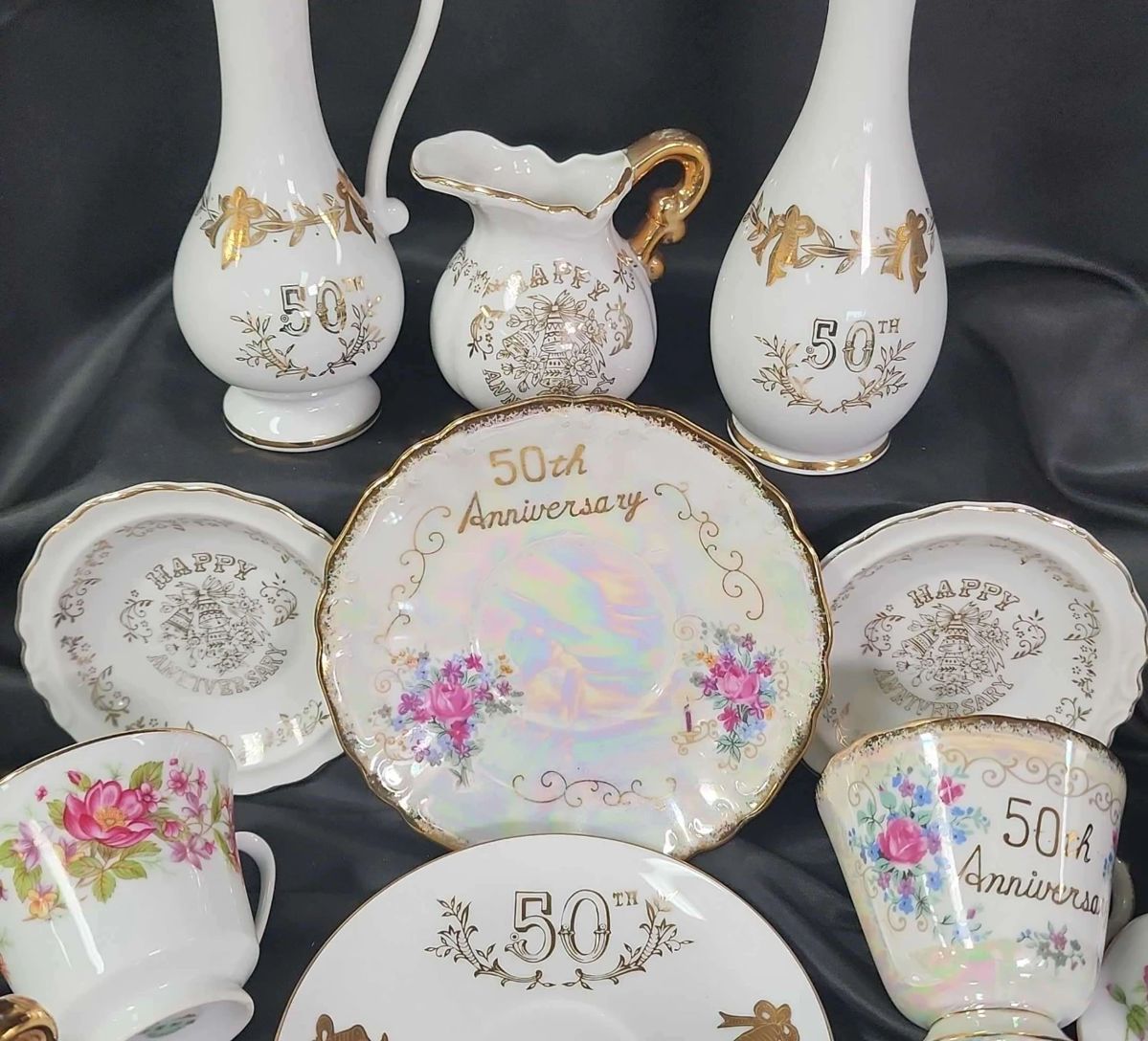 50th Anniversary Assorted China Pieces