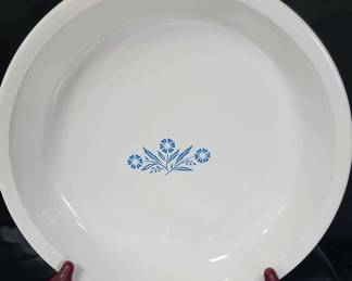 1960s CorningWare Cornflower Pattern 9in Pie Plate Dish