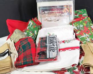 Assorted Holiday Table Decor Fabric 