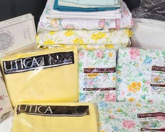 Assorted New Used Sheet Sets Pillowcases 