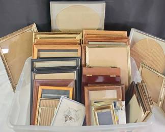 Assorted Old Newer Picture Frames