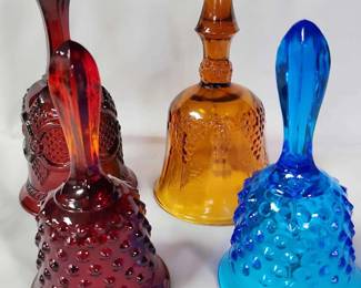 Fenton Vintage Glass Hand Bells