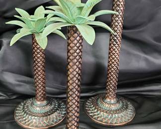 Palm Tree Candle Holders