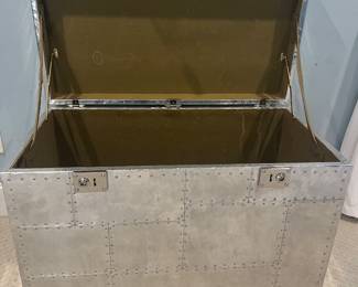 Restoration Hardware aluminum trunk