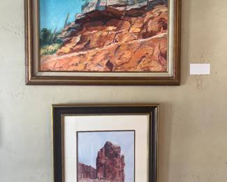 Top: Frances Fitzgerald Original oil
Bottom: John Glass original watercolor