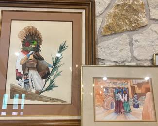 Jan Schneider original watercolor, Lillian Seamons original watercolor