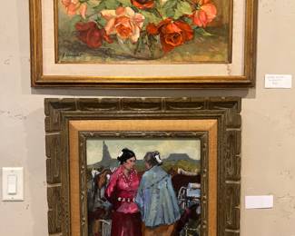 Top: George Darset original oil
Bottom: John Franklin original oil “Morning Gossip”