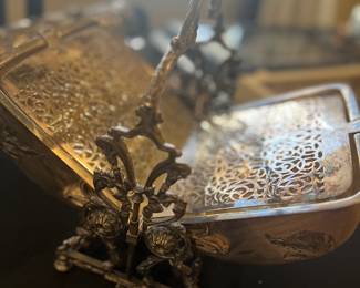 Silver player antique biscuit warmer