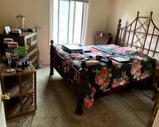 Rattan Bed, Dresser, Storage Cube, Makeup table