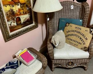 Paintings, Wicker, & Rattan