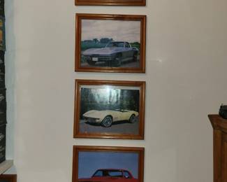 Framed car photos