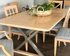 MATCHING CONTEMPORARY DREWELL TABLE AND SIX CHAIRS - FABULOUS