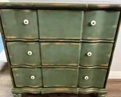THREE DRAWER WOOD CHEST