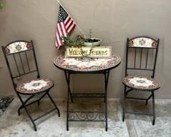 BISTRO METAL AND TILE SET