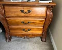 PAIR WOOD NIGHT TABLES