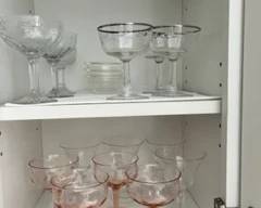 VINTAGE PINK GOBLETS