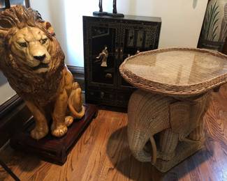 An outstanding collection of African arts and decor including wood carvings, statues, masks and ceramics.