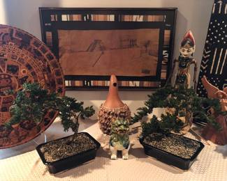 A wonderfully eclectic collection of African, Indonesian, Asian and Mayan decorative arts.