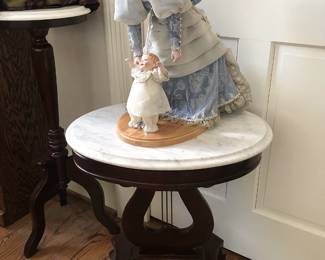 Impressive collection of Franklin Heirloom hand-painted porcelain dolls including this beautiful mother and child grouping.