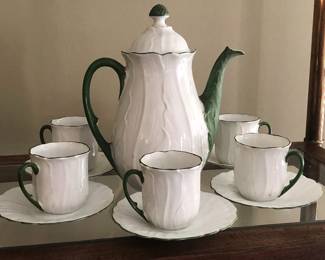 Vintage Limoges demitasse coffee set.