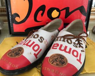 Collectible Icon Footwear Campbell's Tomato Soup shoes in like-new condition.