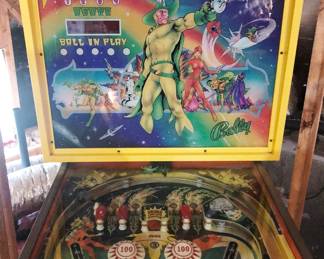 Bally 1978 model Galaxy Ranger home version pinball machine. Needs new circuit board but otherwise in good cosmetic condition.