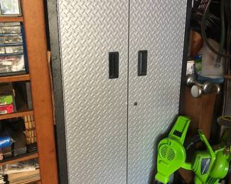 Gladiator metal storage cabinet.
